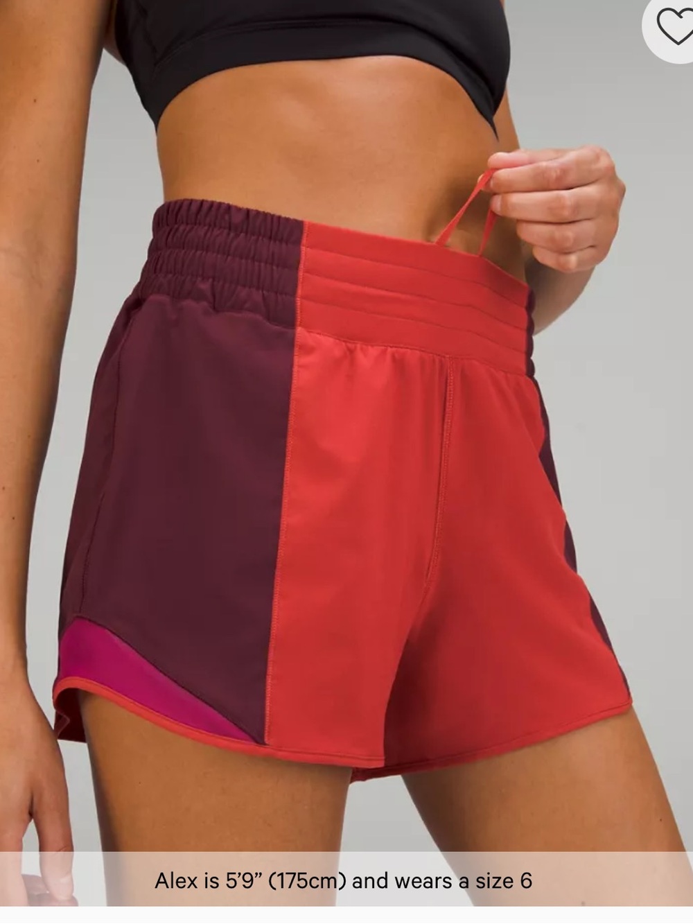 Lululemon Hotty Hot Colour Block Shorts Size 2